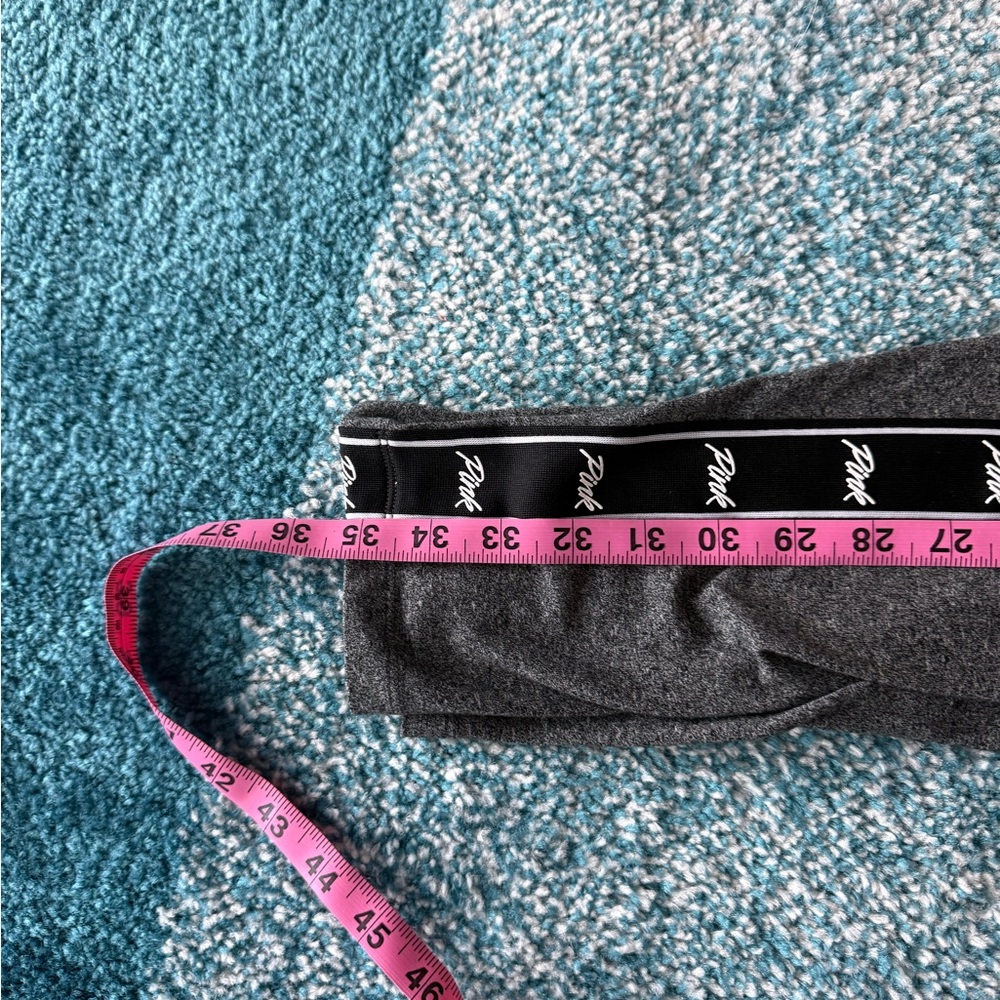 PINK Victoria's Secret Charcoal Leggings with Black Side Stripe - Picture 5 of 8